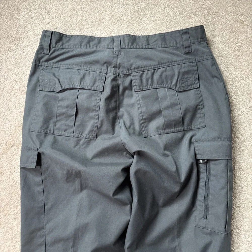 Jack Wolfskin Outdoor Cargo Pants Green Men's 34X31 Adjustable Ankle Camp Hike